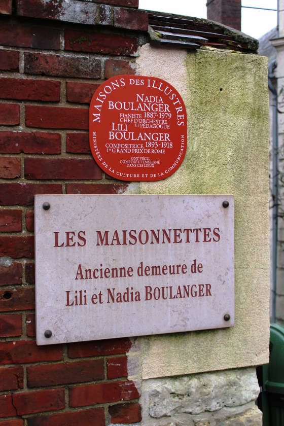Plaque Maison des illustres de la demeure des soeurs Lili et Nadia Boulanger